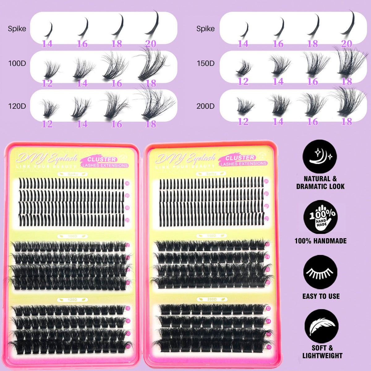Kapri Minks Lash Book With Spikes 12-20mm (6 styles)