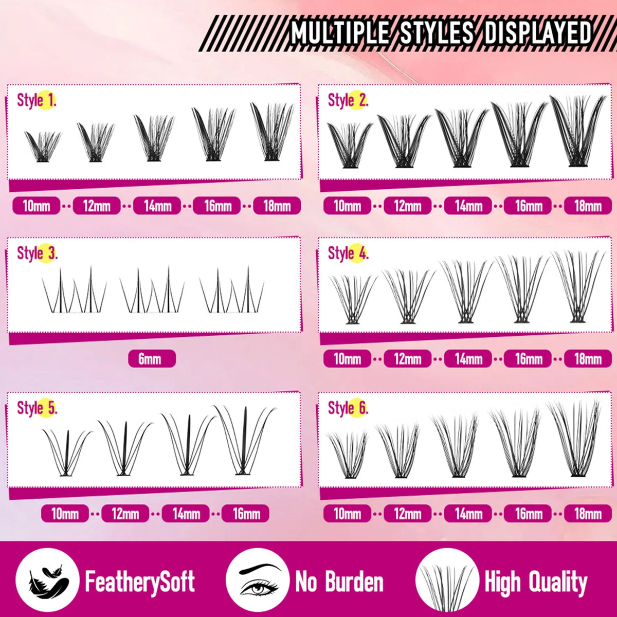 Kapri Minks Lash Book 10-18mm D Curl (6 Styles)